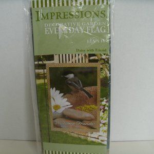 New Creative Garden Flag Bird Flowers Welcome Friends Small Decorative New